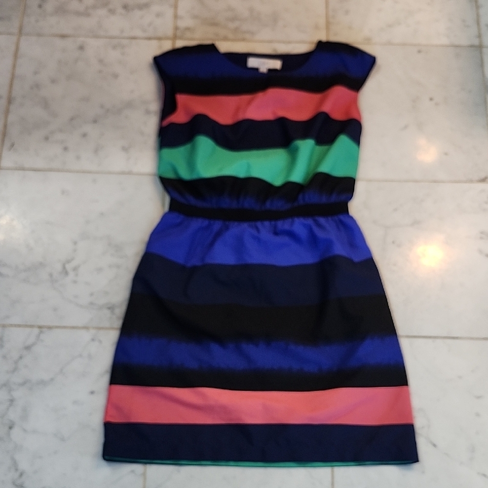 Colorful Striped Kids Dress
